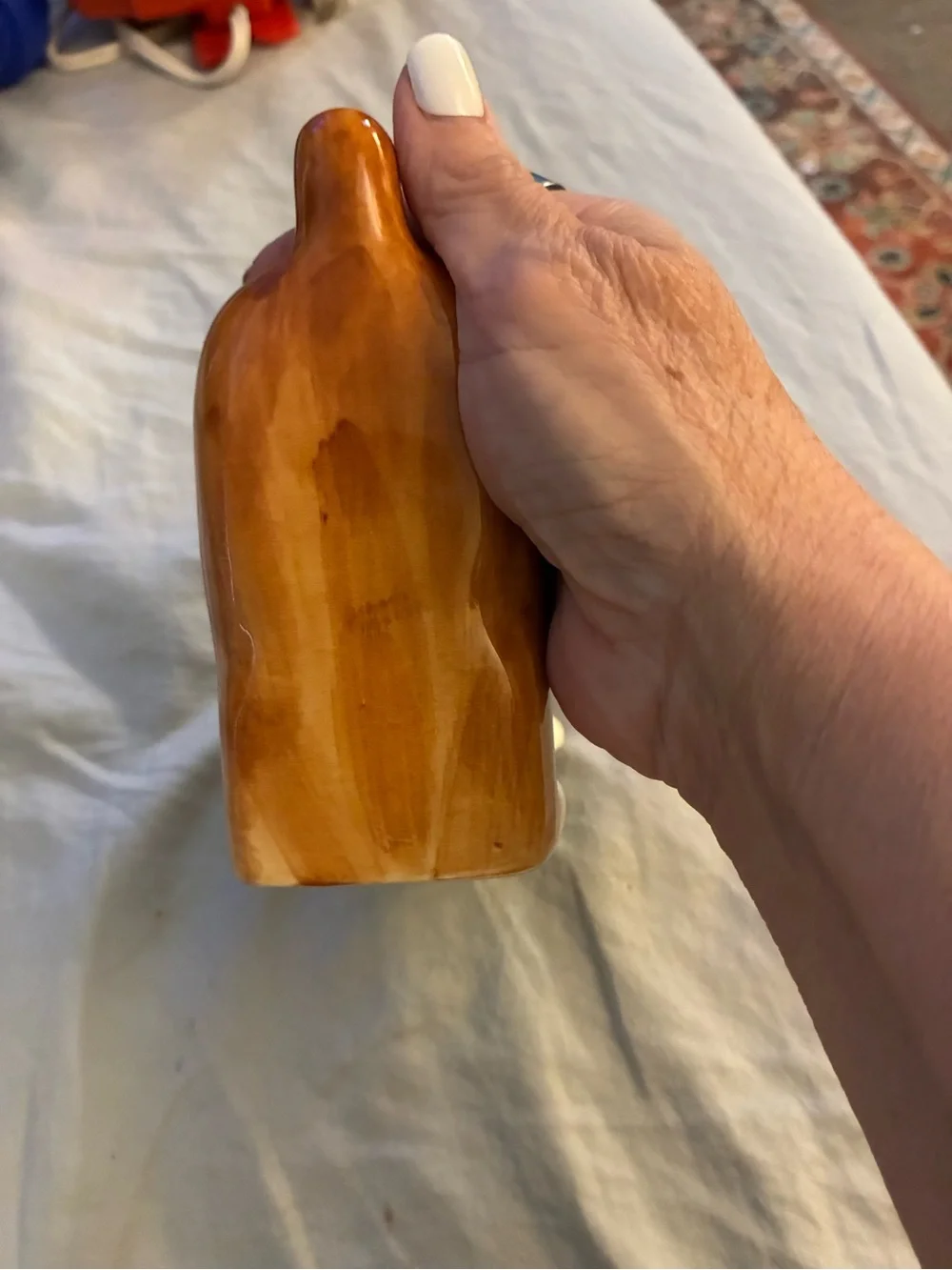 Vintage Mann Orange Ceramic Cat